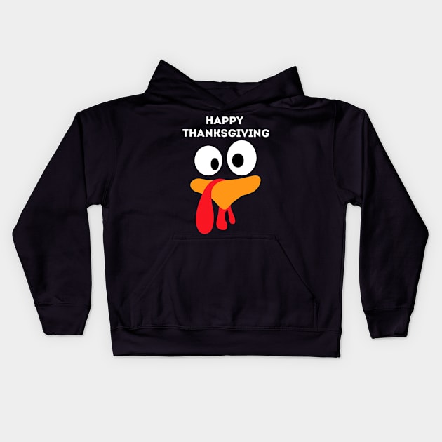 Funny Turkey Face Lover - Thanksgiving Gift For Women Kids Hoodie by clickbong12